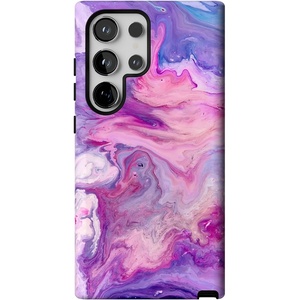 image:imageCasely Galaxy S24 Ultra Case  Ride The Wave  Pastel Rainbow Lined  Essential Slim DualLayer Protective DesignTie Dying Over You  Purple Marble