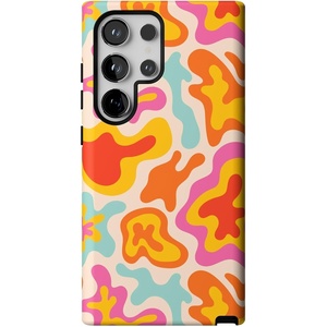 image:imageCasely Galaxy S24 Ultra Case  Ride The Wave  Pastel Rainbow Lined  Essential Slim DualLayer Protective DesignTropical Color Splash  Abstract Retro