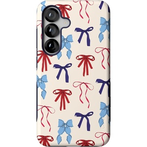 image:imageCasely Galaxy S25 Case  Pura Vida  Coastal Checkers  Bold Protective Design  Compatible with MagSafeAmerican Girlie  Red White  Blue Bows