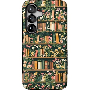 image:imageCasely Galaxy S25 Case  Pura Vida  Coastal Checkers  Bold Protective Design  Compatible with MagSafeBook Nook  Floral Library