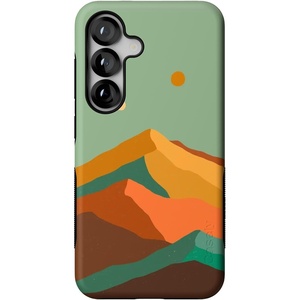 image:imageCasely Galaxy S25 Case  Pura Vida  Coastal Checkers  Bold Protective Design  Compatible with MagSafeEndless Peaks  Colorblock Mountain