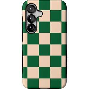 image:imageCasely Galaxy S25 Case  Pura Vida  Coastal Checkers  Bold Protective Design  Compatible with MagSafeFit Check  Green Checkerboard