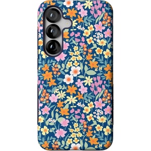 image:imageCasely Galaxy S25 Case  Pura Vida  Coastal Checkers  Bold Protective Design  Compatible with MagSafeFull Bloom  Navy Floral