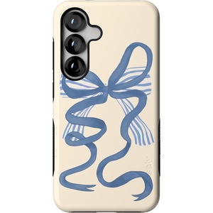 image:imageCasely Galaxy S25 Case  Pura Vida  Coastal Checkers  Bold Protective Design  Compatible with MagSafeHeartstrings  Blue Bow
