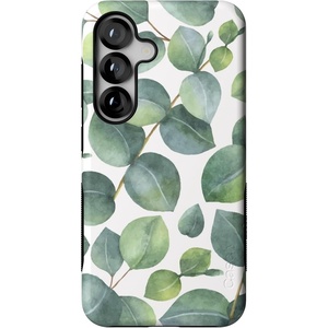 image:imageCasely Galaxy S25 Case  Pura Vida  Coastal Checkers  Bold Protective Design  Compatible with MagSafeLeaf Me Alone  Green Floral Print