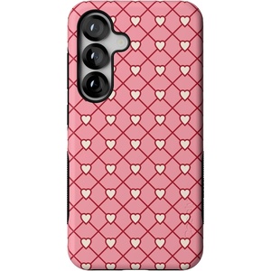 image:imageCasely Galaxy S25 Case  Pura Vida  Coastal Checkers  Bold Protective Design  Compatible with MagSafeLove Locks  Pink Hearts
