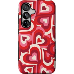 image:imageCasely Galaxy S25 Case  Pura Vida  Coastal Checkers  Bold Protective Design  Compatible with MagSafeLove Song Remix  Ombre Hearts