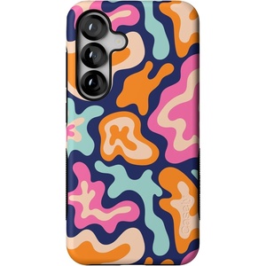 image:imageCasely Galaxy S25 Case  Pura Vida  Coastal Checkers  Bold Protective Design  Compatible with MagSafeMidnight Color Splash  Abstract Retro