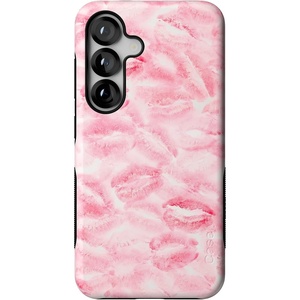 image:imageCasely Galaxy S25 Case  Pura Vida  Coastal Checkers  Bold Protective Design  Compatible with MagSafeSealed with a Kiss  Pink Lipstick