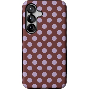 image:imageCasely Galaxy S25 Case  Pura Vida  Coastal Checkers  Bold Protective Design  Compatible with MagSafeSpotted in SoHo  Burgundy Polka Dot