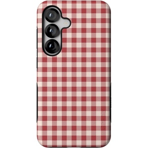 image:imageCasely Galaxy S25 Case  Pura Vida  Coastal Checkers  Bold Protective Design  Compatible with MagSafeSweet Jam  Red Gingham