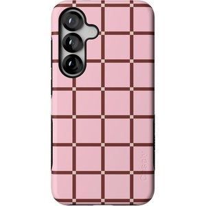 image:imageCasely Galaxy S25 Case  Pura Vida  Coastal Checkers  Bold Protective Design  Compatible with MagSafeUptown Gridlock  Pink Checkerboard