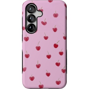 image:imageCasely Galaxy S25 Case  Pura Vida  Coastal Checkers  Bold Protective Design  Compatible with MagSafeVery Cherry  Painted Cherries