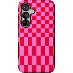 image:imageCasely Galaxy S25 Case  Pura Vida  Coastal Checkers  Bold Protective Design  Compatible with MagSafeVibe Check  Pink Checkerboard