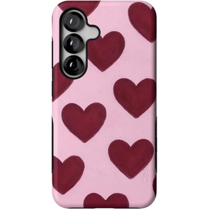 image:imageCasely Galaxy S25 Case  Pura Vida  Coastal Checkers  Bold Protective Design  Compatible with MagSafeWhole Lotta Love  Plum Hearts