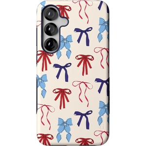 image:imageCasely Galaxy S25 Plus Case  Chateau Pups  French Dog  Bold Protective Design  Compatible with MagSafeAmerican Girlie  Red White  Blue Bows