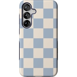 image:imageCasely Galaxy S25 Plus Case  Chateau Pups  French Dog  Bold Protective Design  Compatible with MagSafeFit Check  Light Blue Checkerboard