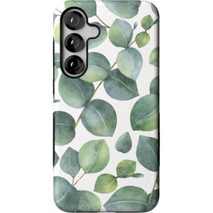 image:imageCasely Galaxy S25 Plus Case  Chateau Pups  French Dog  Bold Protective Design  Compatible with MagSafeLeaf Me Alone  Green Floral Print