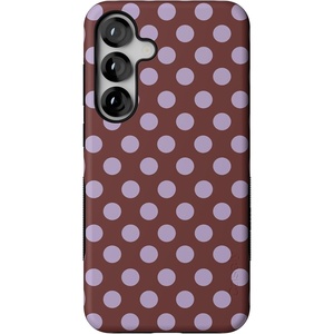 image:imageCasely Galaxy S25 Plus Case  Chateau Pups  French Dog  Bold Protective Design  Compatible with MagSafeSpotted in SoHo  Burgundy Polka Dot