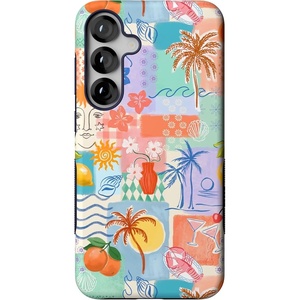 image:imageCasely Galaxy S25 Plus Case  Chateau Pups  French Dog  Bold Protective Design  Compatible with MagSafeTropical Heat  Beachy Collage