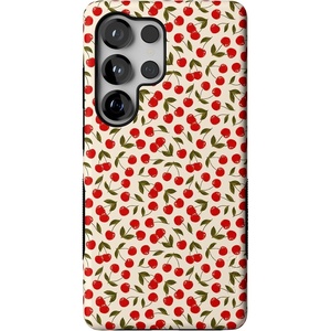 image:imageCasely Galaxy S25 Ultra Case  Mystic Meadow  Green Gardens  Bold Protective Design  Compatible with MagSafeCherry on Top  Red Cherries