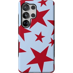 image:imageCasely Galaxy S25 Ultra Case  Mystic Meadow  Green Gardens  Bold Protective Design  Compatible with MagSafeStars Align  Blue  Red Stars