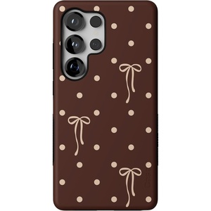 image:imageCasely Galaxy S25 Ultra Case  Mystic Meadow  Green Gardens  Bold Protective Design  Compatible with MagSafeTeddy Bows  Brown Polka Dot