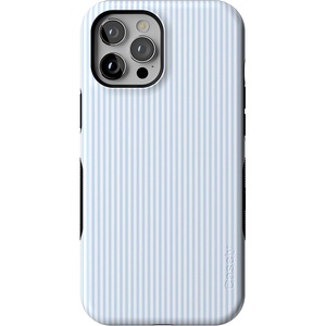 image:imageCasely iPhone 12 Pro Max Case  Monets Bridge  The Met Museum  Bold Protective Design  MagSafe Compatible DesignStripes and the City  Light Blue Pinstripe