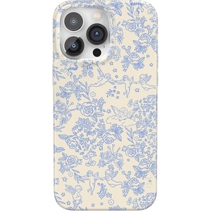 image:imageCasely iPhone 14 Pro Max Case  Art of Chaos  Grateful Dead Skull  Compatible with MagSafe  Classic Ultra Slim DesignCupids Canvas  Periwinkle Floral