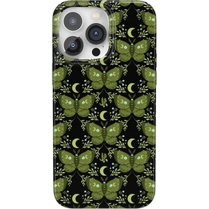 image:imageCasely iPhone 14 Pro Max Case  Art of Chaos  Grateful Dead Skull  Compatible with MagSafe  Classic Ultra Slim DesignMystic Moths  Green Twilight