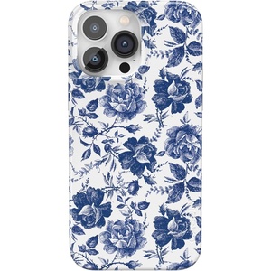 image:imageCasely iPhone 14 Pro Max Case  Art of Chaos  Grateful Dead Skull  Compatible with MagSafe  Classic Ultra Slim DesignRose to Fame  Blue  White Floral