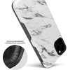 image:imageCasely iPhone 11 Pro Case  Scribble Me that  Crayola Rainbow Pencil  Bold Protective DesignWhite Marble