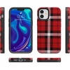 image:imageCasely iPhone 12 Mini Case  Sneaky Monkeys  Frida Kahlo Jungle Floral  Bold Protective Design  Compatible with MagSafeAs if  Red Plaid