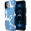 image:imageCasely iPhone 12 Mini Case  Sneaky Monkeys  Frida Kahlo Jungle Floral  Bold Protective Design  Compatible with MagSafeCurrent MOOd  Light Blue Cow Print