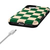 image:imageCasely iPhone 12 Mini Case  Sneaky Monkeys  Frida Kahlo Jungle Floral  Bold Protective Design  Compatible with MagSafeFit Check  Green Checkerboard