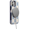image:imageCasely iPhone 12 Mini Case  Sneaky Monkeys  Frida Kahlo Jungle Floral  Bold Protective Design  Compatible with MagSafeFit Check  Light Blue Checkerboard