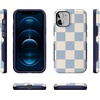 image:imageCasely iPhone 12 Mini Case  Sneaky Monkeys  Frida Kahlo Jungle Floral  Bold Protective Design  Compatible with MagSafeFit Check  Light Blue Checkerboard
