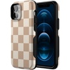 image:imageCasely iPhone 12 Mini Case  Sneaky Monkeys  Frida Kahlo Jungle Floral  Bold Protective Design  Compatible with MagSafeFit Check  Neutral Checkerboard Checkered