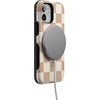 image:imageCasely iPhone 12 Mini Case  Sneaky Monkeys  Frida Kahlo Jungle Floral  Bold Protective Design  Compatible with MagSafeFit Check  Neutral Checkerboard Checkered