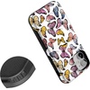 image:imageCasely iPhone 12 Mini Case  Sneaky Monkeys  Frida Kahlo Jungle Floral  Bold Protective Design  Compatible with MagSafeFree Spirit  Rainbow Butterfly