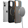 image:imageCasely iPhone 12 Mini Case  Sneaky Monkeys  Frida Kahlo Jungle Floral  Bold Protective Design  Compatible with MagSafeGo New York  Blue  Orange Stripes