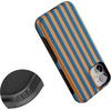 image:imageCasely iPhone 12 Mini Case  Sneaky Monkeys  Frida Kahlo Jungle Floral  Bold Protective Design  Compatible with MagSafeGo New York  Blue  Orange Stripes