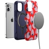 image:imageCasely iPhone 12 Mini Case  Sneaky Monkeys  Frida Kahlo Jungle Floral  Bold Protective Design  Compatible with MagSafeId Pick You  Red Strawberry