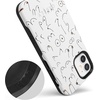 image:imageCasely iPhone 12 Mini Case  Sneaky Monkeys  Frida Kahlo Jungle Floral  Bold Protective Design  Compatible with MagSafeIm With Her  Black  White Boobs