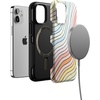 image:imageCasely iPhone 12 Mini Case  Sneaky Monkeys  Frida Kahlo Jungle Floral  Bold Protective Design  Compatible with MagSafeRide The Wave  Pastel Rainbow Lined