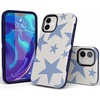 image:imageCasely iPhone 12 Mini Case  Sneaky Monkeys  Frida Kahlo Jungle Floral  Bold Protective Design  Compatible with MagSafeStars Align  Blue  White Stars