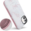 image:imageCasely iPhone 12 Mini Case  Sneaky Monkeys  Frida Kahlo Jungle Floral  Bold Protective Design  Compatible with MagSafeSubtle Blush  White and Pink Marble