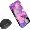image:imageCasely iPhone 12 Mini Case  Sneaky Monkeys  Frida Kahlo Jungle Floral  Bold Protective Design  Compatible with MagSafeTie Dying Over You  Purple Marble iPhone