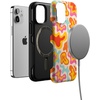 image:imageCasely iPhone 12 Mini Case  Sneaky Monkeys  Frida Kahlo Jungle Floral  Bold Protective Design  Compatible with MagSafeTropical Color Splash  Abstract Retro