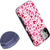 image:imageCasely iPhone 12 Mini Case  Sneaky Monkeys  Frida Kahlo Jungle Floral  Bold Protective Design  Compatible with MagSafeXOXO  Pink Candy Hearts